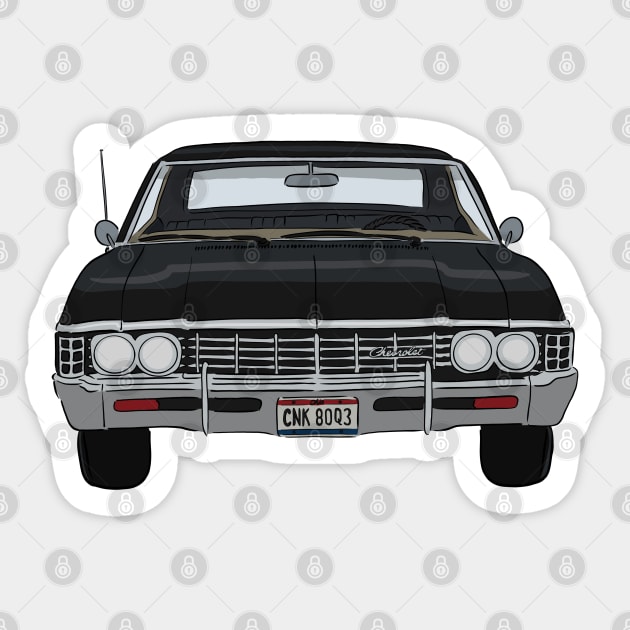 1967 Impala Sticker by fsketchr